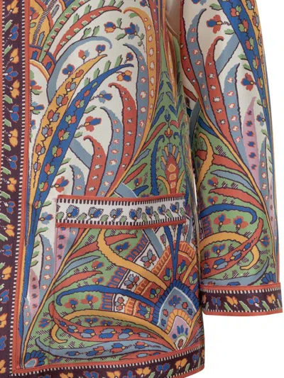 Shop Etro Jacket With Print In Multicolor