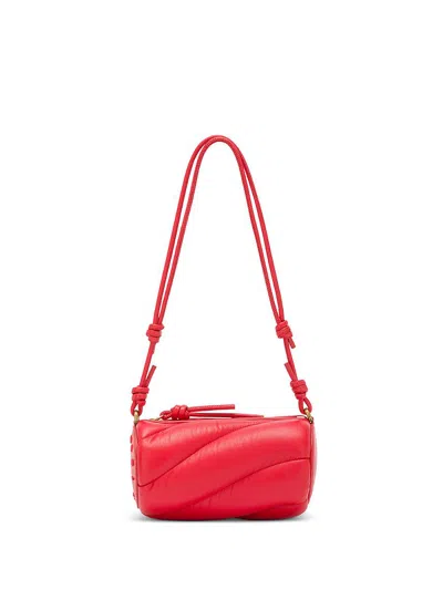 Shop Fiorucci Mella Leather Shoulder Bag In Marshmallow Shape In Red