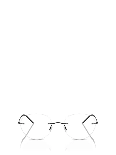 Shop Giorgio Armani Eyeglasses In Matte Black