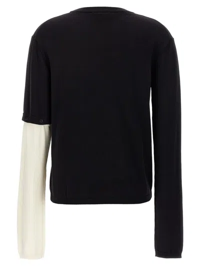 Shop Jw Anderson J.w. Anderson Removable Sleeve Sweater In White/black