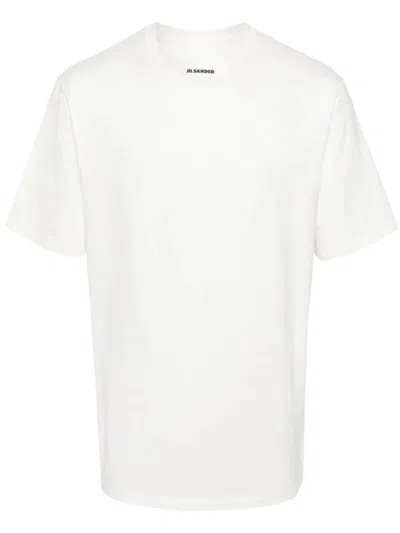 Jil Sander Classic Short Sleeve Cotton Jersey T-shirt In White