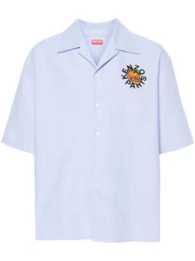 Shop Kenzo Orange Ss Shirt Clothing In Blue