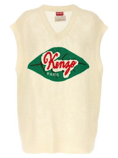 Shop Kenzo ' Fruit Stickers' Vest In White