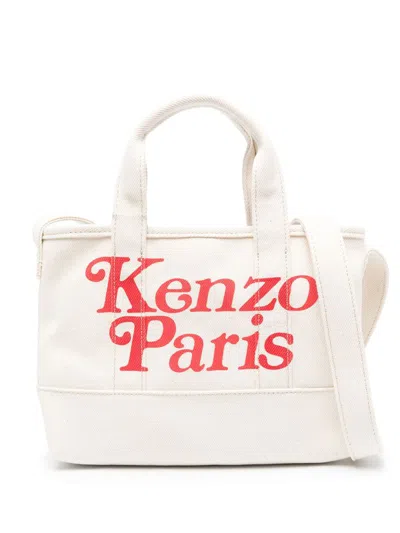 Shop Kenzo Small Tote Bag Bags In Nude & Neutrals