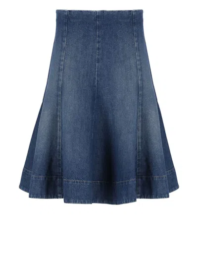 Shop Khaite Skirts Blue