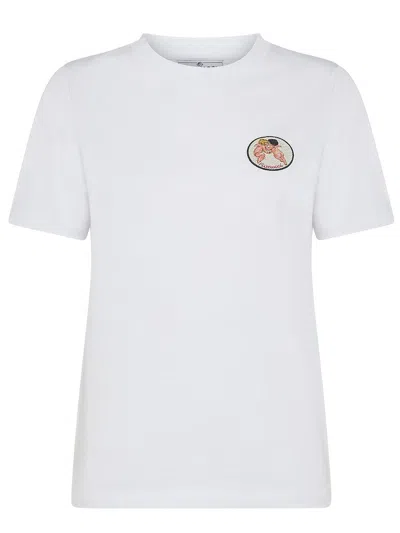 Shop Fiorucci Cotton T-shirt With Angels Print In White