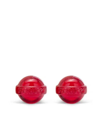 Shop Fiorucci Mini Lollipop Earcuff Earrings In Resin In Red