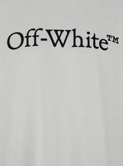 Shop Off-white Oversized T-shirt With Contrasting Logo Print In Cotton Man In White/black