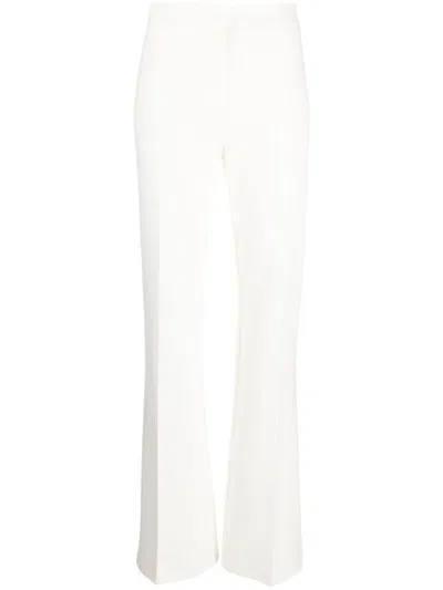 Shop Pinko 'hulka' High-waisted Flared Line Trousers In White