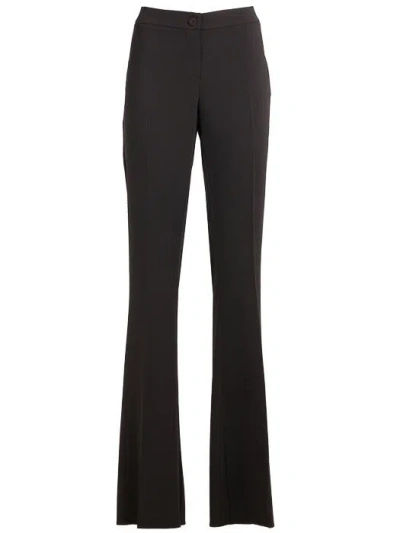 Shop Marina Rinaldi Rio Trousers With Pressed Crease In Black