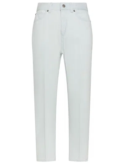 Shop Dondup Carrie High-waisted Cotton Jeans In Blue