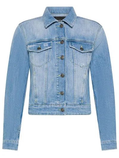 Shop Dondup Slim Fit Denim Jacket In Blue