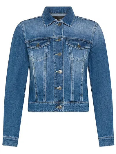Shop Dondup Slim Denim Jacket In Blue