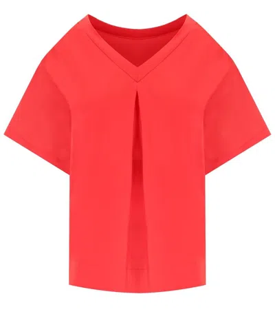 Shop Max Mara Beachwear Lauto Coral T-shirt In Red