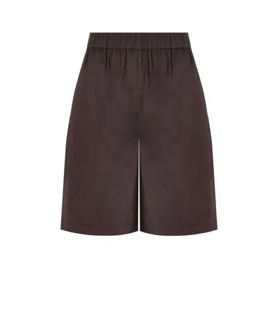 Shop Max Mara Beachwear Oliveto Brown Bermuda Shorts