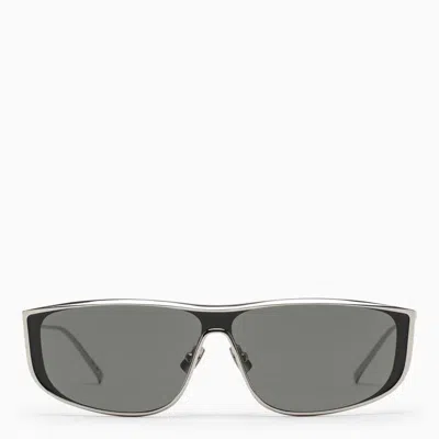 Shop Saint Laurent Sl 605 Luna Silver Sunglasses In Grey