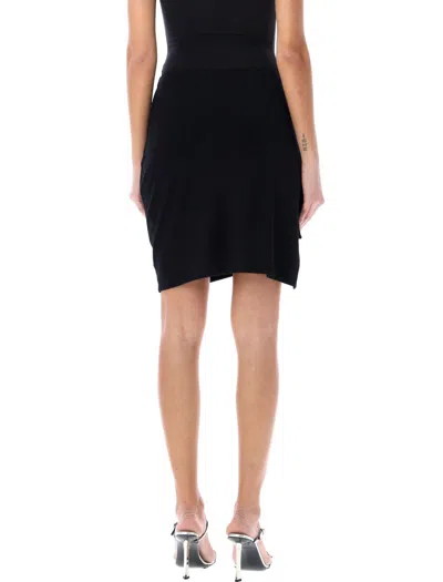 Shop Paco Rabanne Pleated Mini Skirt In Black