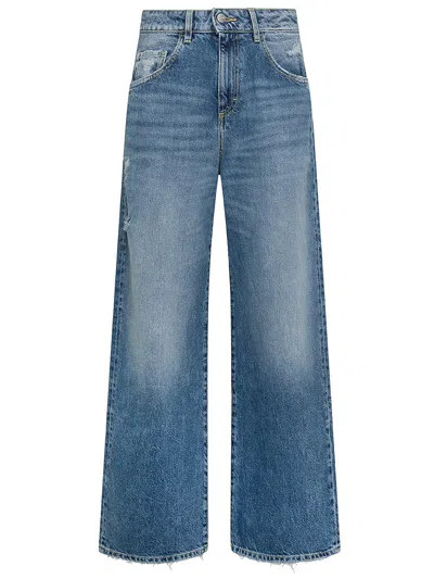 Shop Icon Denim Poppy Wide-leg Cotton Jeans