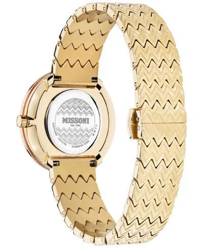 Shop Missoni Women's Swiss M1 Gold Ion Plated Stainless Steel Bracelet Watch 34mm In Ip Champagne