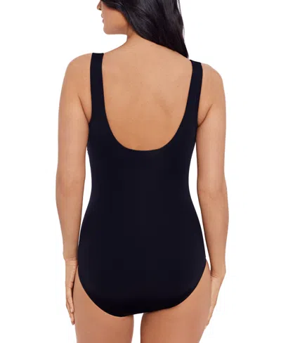 Shop Swim Solutions Women's Dotted Tank One-piece Swimsuit In Pink  Black
