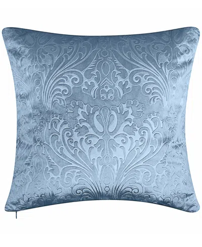 Shop Ediehome Embossed Velvet Decorative Pillow In Ice Blue