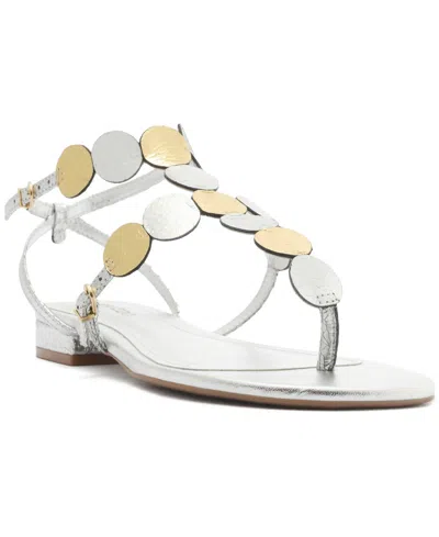 Shop Arezzo Women's Holly Low Block Sandals In Silver Multi