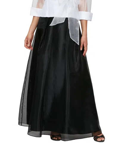 Shop Alex Evenings Women's Organza Maxi Ball Skirt In Black