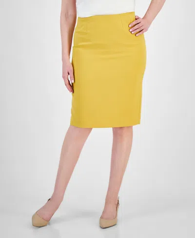 Shop Kasper Women's Pencil Skirt In Butterscotch