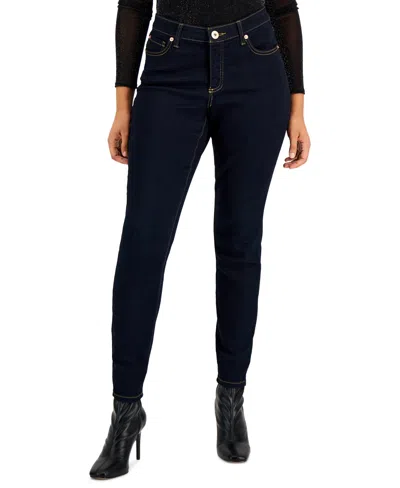 Shop Inc International Concepts Women's Curvy Mid Rise Skinny Jeans, Created For Macy's In Tikglo Wash
