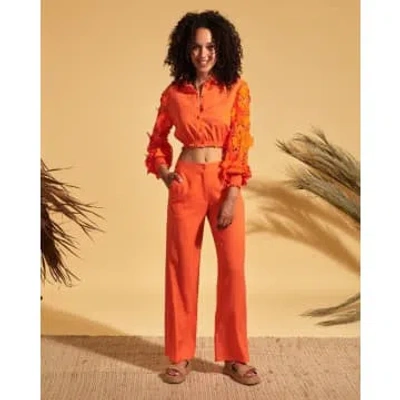 Shop Valerie Khalfon Crush Shirt In Orange