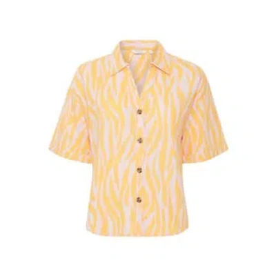 Shop B.young Falakka Ss Shirt In Blazing Orange Animal Mix