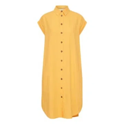 Shop B.young Falakka Ss Shirt Dress In Blazing Orange