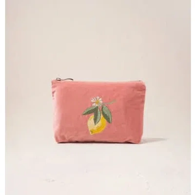 Shop Elizabeth Scarlett Lemon Blossom Mini Pouch In Pink