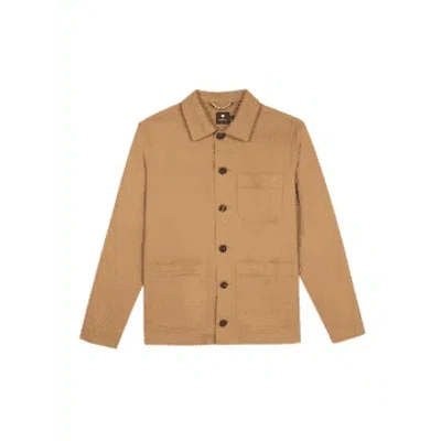 Shop Faguo Lorge Cotton Jacket In Sand From In Neutrals