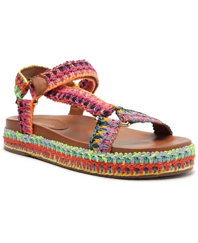 Shop Arezzo Women's Mya Woven Flat Sandals In Bright Multi
