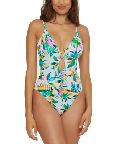 Shop Becca Women's Isla Verde Tropical-print One-piece Swimsuit In Multi