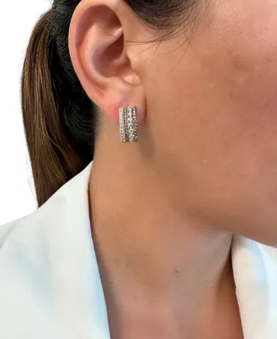Le Vian Chocolate Diamond & Nude Diamond Multirow Small Hoop Earrings (1-1/4 Ct. T.w.) In 14k Gold, 0.7" (al In Rose Gold