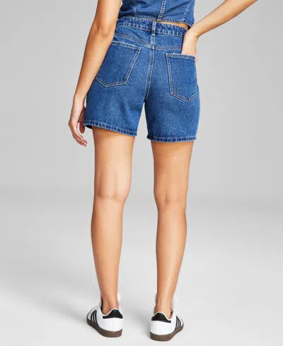 And Now This Women's High Rise Denim Shorts, Created For Macy's In Medium Was