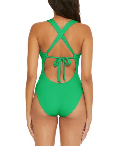 Shop Becca Women's Off-the-grid One-piece Swimsuit In Verde