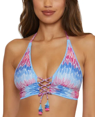 Shop Becca Women's Joshua Tree Halter Bikini Top In Multi
