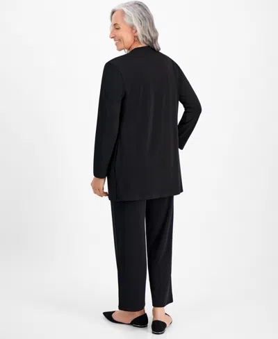 Shop Jm Collection Petite Knit Dressing Cardigan, Created For Macy's In Deep Black