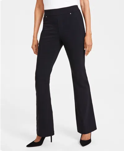 Shop Inc International Concepts Women's High-rise Pull-on Flare-leg Pants, Created For Macy's In Deep Black