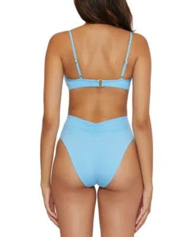 Shop Becca Womens Palm Desert Underwire Bikini Top Color Code Bottoms In Ice Blue