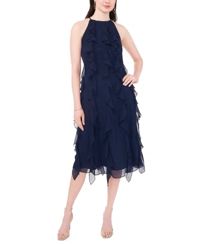 Shop 1.state Women's Ruffled Sleeveless Midi Dress In Classic Na