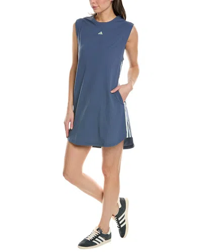 Shop Adidas Originals Adidas Mini Dress & Short In Blue