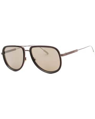Shop Ermenegildo Zegna Men's Ez0218 57mm Sunglasses In Gold