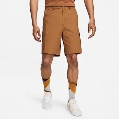 Shop Nike Men's Club Woven Cargo Shorts In Light British Tan/light British Tan