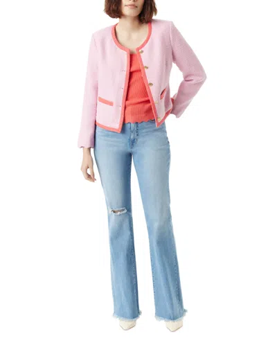 Shop Sam Edelman Women's Ramona Scalloped-cuff Cropped Jacket In Sweet Lilac