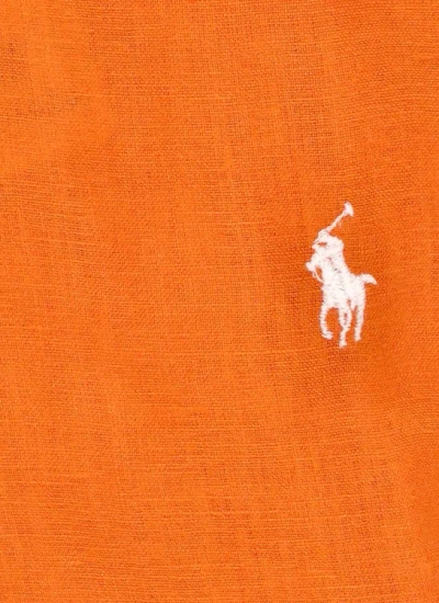 Shop Polo Ralph Lauren Pony Shirt In Orange