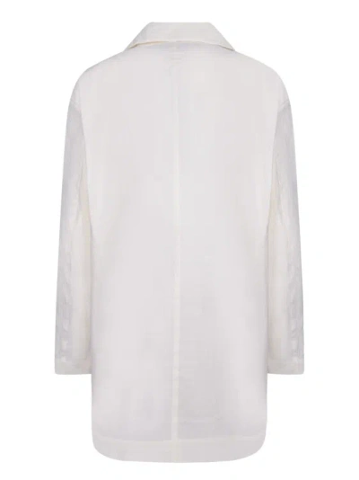 Shop Issey Miyake Wrinkled Effect Jacket In White